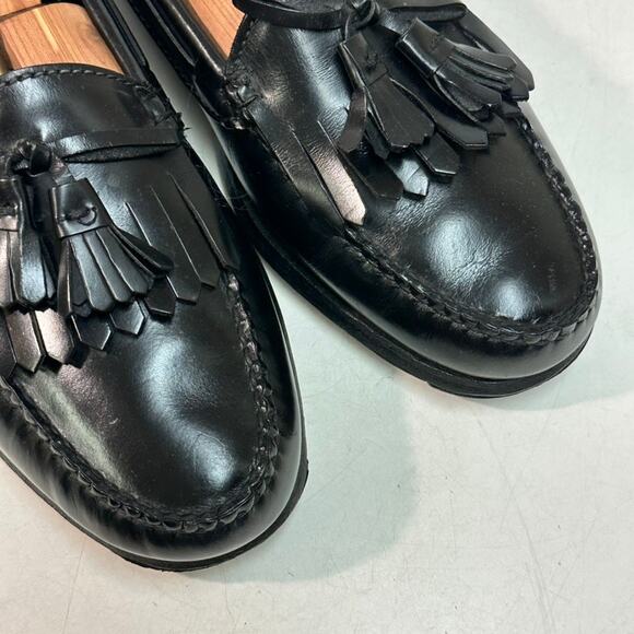 NEW HEELS Cole Haan Tassel Loafers Kiltie Black Made in Maine USA 11.5 D - Picture 8 of 13